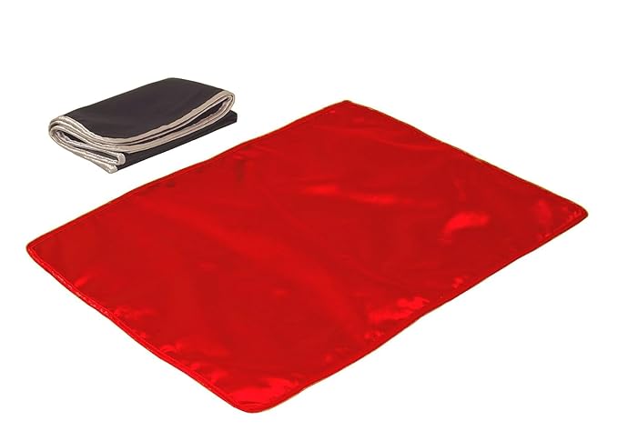 Red Satin Diaper Changing Pad 18 x 13 Inch