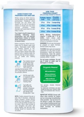 Happy Baby Organics Stage 1 Infant Formula, 0 12 Months, Milk Based Organic Baby Formula Powder with Iron, Probiotics & Prebiotics for Immune & Digestive Support, 22.9 Ounce (Pack of 2)