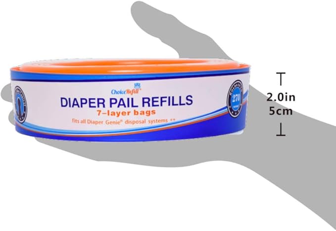 ChoiceRefill Compatible with Diaper Genie Pails, 4-Pack, 1300count