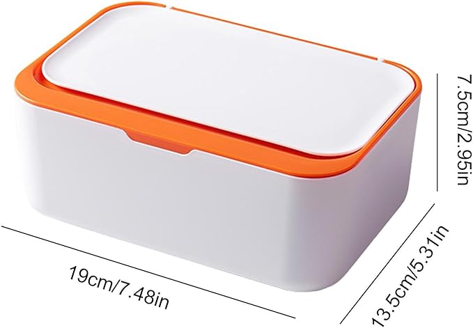 Wet Wipes Dispenser Container Box, Wet Napkin Storage Box Holder, Refillable Paper Tissue Case, Tissue Storage Box with Lid for Home Kitchen Bathroom Offices Car, Keep Wipes Fresh and Clean