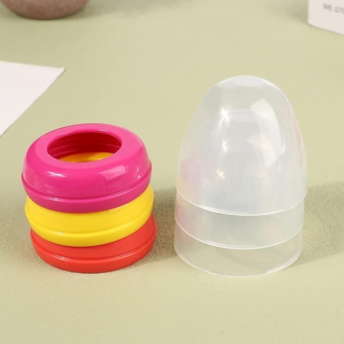 1pc Orange Baby Bottle Cap and Ring Suitable for Pigeon Bottle,Food Grade PP Baby Bottle Cap and Ring,Simplicty Fashionable Baby Bottle Cap and Ring Feeding Bottle,Bottle-Feeding