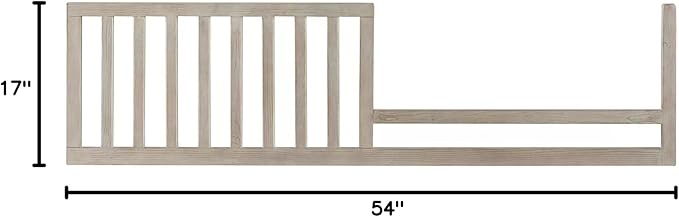 Toddler Bed Safety Guard Rail for Bel Amore & Cosi Bella Convertible Cribs by Bivona - Solid Wood Rail for Convertible Crib to Toddler Bed - Safety Guard Rail for Children (Sea Washed Pine - Channing)