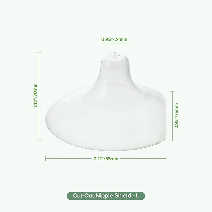 haakaa Silicone Nipple Shields for Breastfeeding Newborns, Contact Nipple Shield for Latching Difficulties, Flat or Inverted Nipples, Includes Storage Case (24mm, 4pcs)