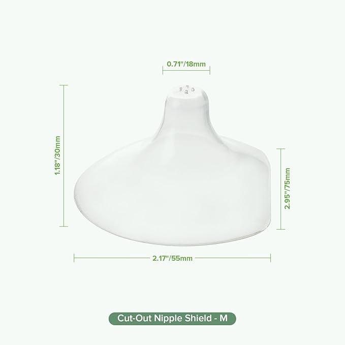haakaa Silicone Nipple Shields for Breastfeeding Newborns, Contact Nipple Shield for Latching Difficulties, Flat or Inverted Nipples, Includes Storage Case (18mm, 4pcs)