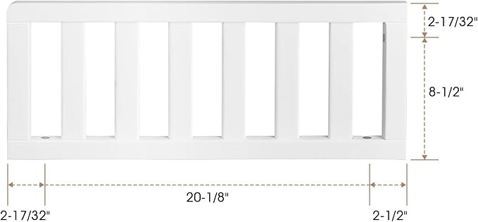 Salcod Toddler Safe Guardrail Compatible with Delta Children Convertible Crib, Crib Rail for Prevent Toddler from Rolling Off The Bed, White