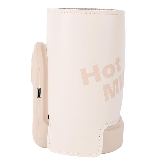 Baby Bottle Warmer with 8000mAh USB - C Fast Charging, Constant Temperature Control, Portable Milk Heater for Travel, Outdoor Use - Lightweight Insulated Sleeve Fits All Bottles