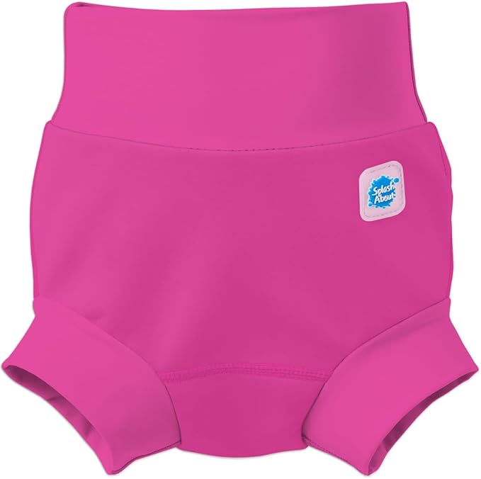 Splash About Happy Nappy Swim Diaper,Neon Pink, 0-3 Months