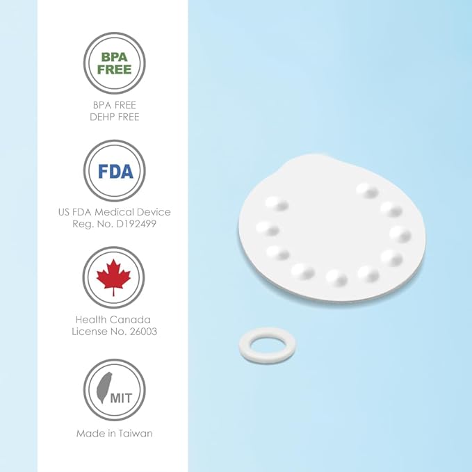 Maymom 8 O-Rings 4 Breast Pump Membranes for Medela Harmony Manual Breast Pump, Maymom Pump Parts for Medela Hand Pump Harmony and Medela Membrane Replacement
