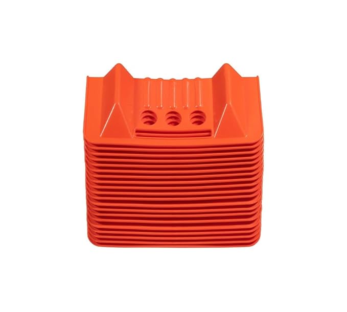 Mytee Products (80 Pieces) 4"x10" Orange Corner Protector V Shaped Flatbed Edge Guards with Carrying Case - Cargo Load Corner Edge Protector and Tie-Down Strap Guard for Flatbed