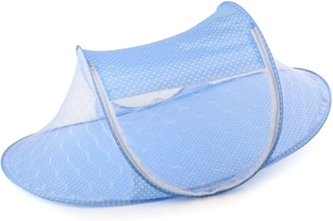Portable Foldable Baby Bed Net Polyester Newborn Sleep Bed Travel Bed (Sky-Blue,Green)