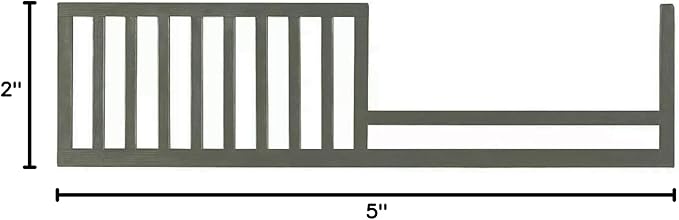 Toddler Bed Safety Guard Rail for Bel Amore & Cosi Bella Convertible Cribs by Bivona - Solid Wood Rail for Convertible Crib to Toddler Bed - Safety Guard Rail for Children (Nantucket Grey - Channing)