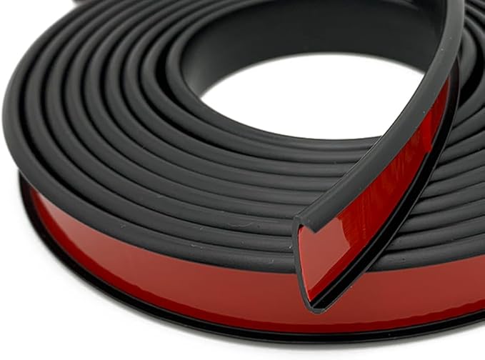 U Shape Plywood Edge Banding, Fit 3/4 inch Edge, Desk Edge Protector, Self-Adhesive Edge Trim for Veneer, Furniture, Countertop, Table, Sheet Metal, Black, 20Ft
