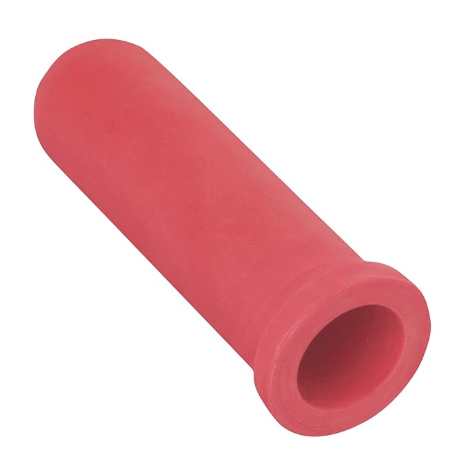 6PCS Calf Feeder Pacifier Teats Soft Rubber Feeding Teats for Cattle Horse Donkey Nursing Bottle Nipples Farm Animal Feeding Supplies (RED)