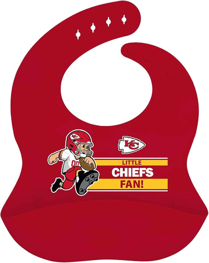 Baby Fanatic NFL Silicone Bib - Premium Quality, Educational, and Fun Activity for Kids and Families