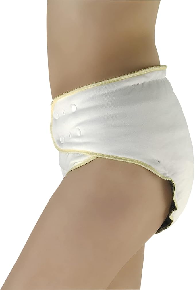 Adult Fitted Cloth Diaper: Incontinence Special Needs Washable Protective Briefs for Women and Men (Fitted Diaper, Medium)