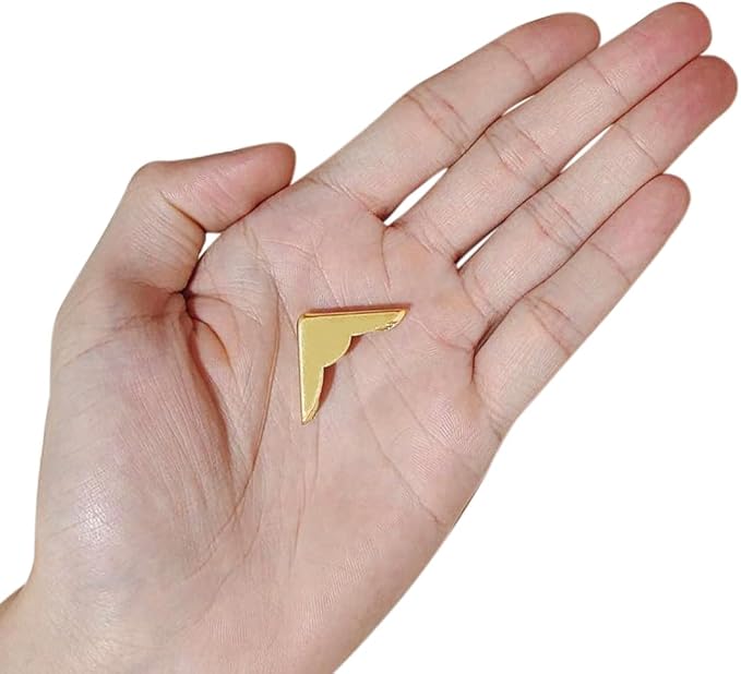 uxcell Metal Book Corner Protectors Edge Cover Guard 22 X 22 X 6mm Gold Tone 30pcs