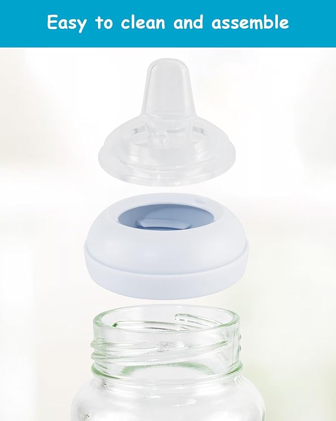 Sippy Spout Nipples for Philips Avent Natural Baby Bottles, My Grippy Spout Sippy Cup & Natural Trainer Sippy Cup, Soft 100% Silicone, 6m+, 2 Count