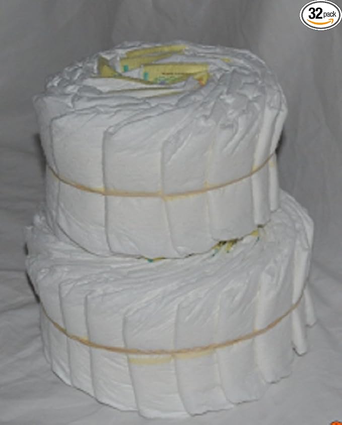 Decorate It Yourself 2 Tier Plain Diaper Cake 32 Diapers
