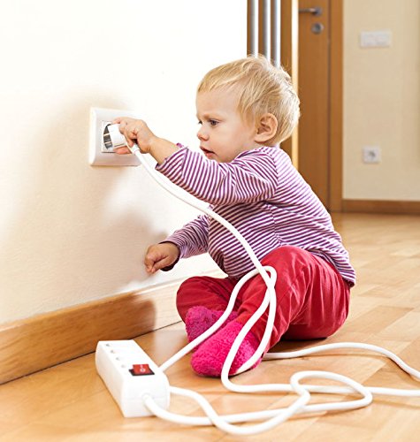 Outlet Plugs Covers (40 Pack) Clear Child Baby Proof - Electrical Protector - Safety Caps by Idea Safety - Home Basic