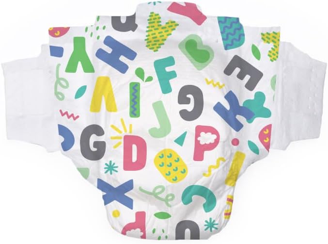 Hello Bello Premium Baby Diapers Size 2, 30 Count of Disposable, Extra-Absorbent, Hypoallergenic Baby Diapers with Snug and Comfort Fit, Alphabet Soup