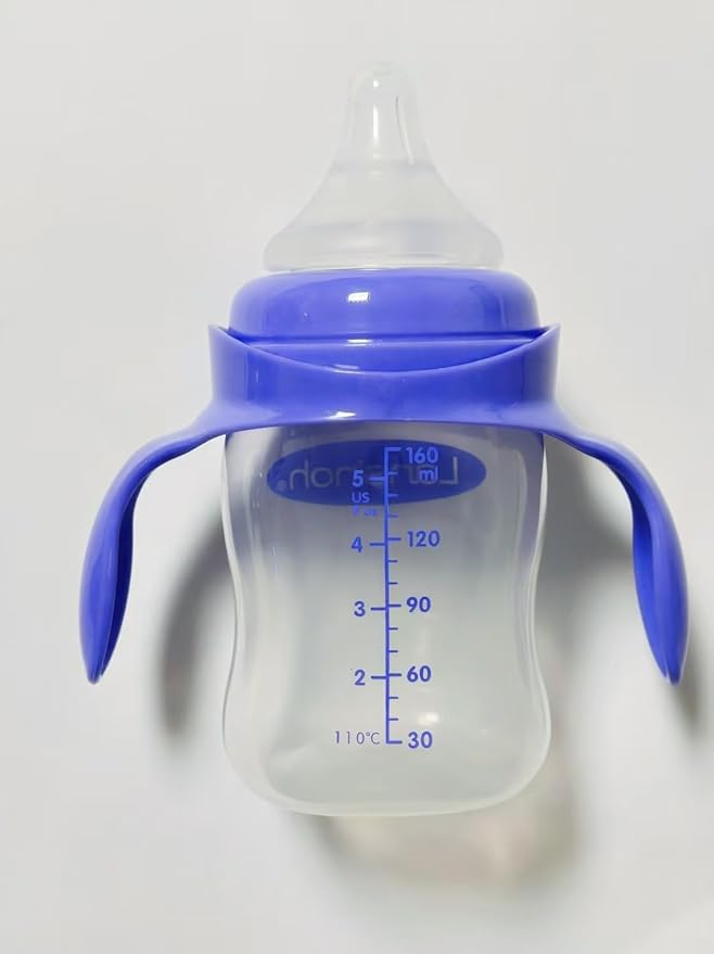 6-Pack Baby Bottle Handles Compatible with Lansinoh Anti-Colic Baby Bottles for Breast Babies, 5 Ounces