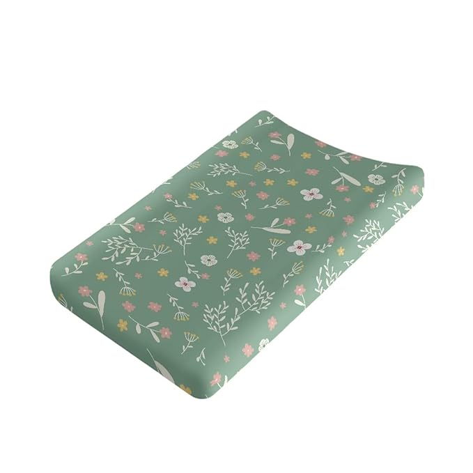 Baby Stretchy Changing Pad Cover, Breathable Changing Pad Cover for Infants and Toddles, Hippie Floral Print 16 * 32 Inches