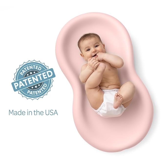 Keekaroo Peanut Changer Baby Pink– The Original Made in USA Easy-to-Clean Changing pad and The only Shell Over Foam, Fully impermeable to Fluid - Limited Edition Color