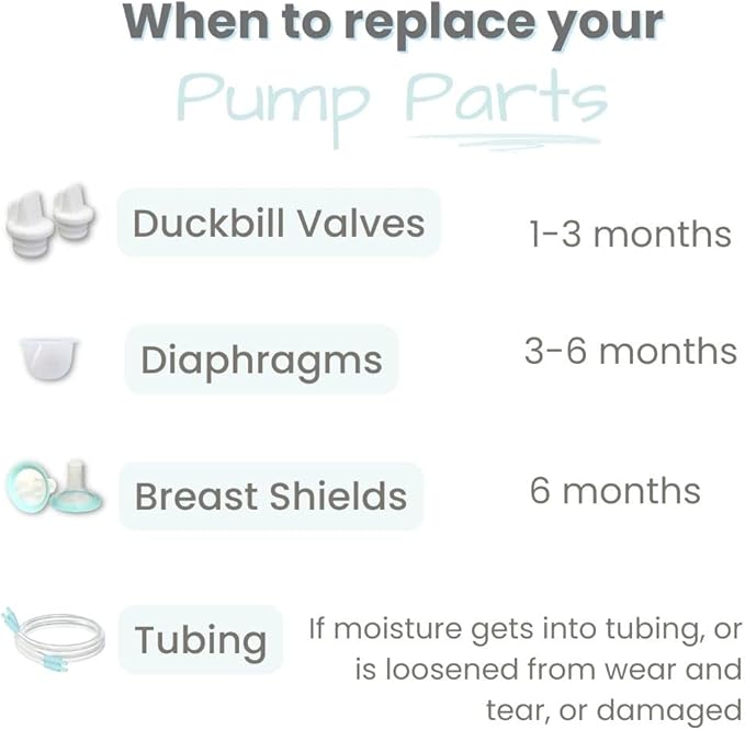 Zomee Double Breast Shield Kit Replacement Set for Z2 Size 24mm Includes; Breast Sheild Body, Diaphragms, Duckbill Valves, Tubes and Adapters & Storage Bottles