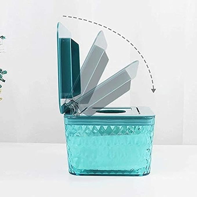 Clear Wet Wipes Box, Wet Dry Tissue Box Cover Holder, Facial Tissue Storage Box Baby Wipes Fresh Dispenser with Lid Seal Dust-Proof for Home Office (White)