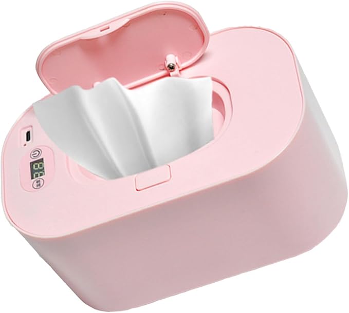 Cocoarm Baby Wipe Warmer Baby Wipe Heater Even Heating Wet Wipes Warmer and Dispenser USB Powered Wipe Warmer for Babies, Holding 80pcs Wipes (Adjustable Temperature)