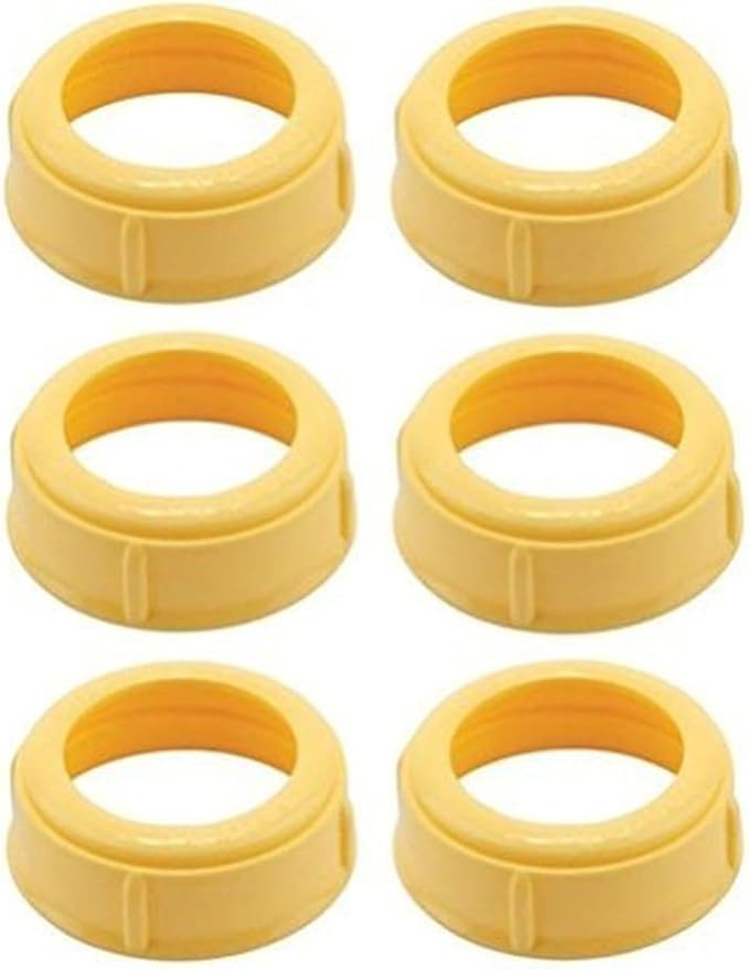 6 Pack Collars Medela Bottle Nipple Collar Rings for Medela Baby Bottles 5oz & 8oz Slow or Medium Flow Nipples Compatible with Plastic & Glass Bottles BPA Free Mess Free No Leak or Spill with BB Gift