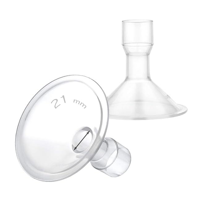 Maymom MyFit 21mm Two-Piece Design Small Breastshields, Compatible with Medela Breast Pump; Ideal for HandsFree Bra; Not Original PersonalFit Flex Breast Shield,Not Original Freestyle Pump Parts, 2pcs