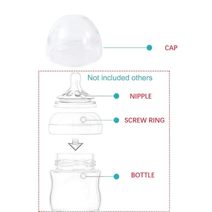 Bottle Caps Replacement for Avent Natural Baby Feeding Bottles, 3 Pack