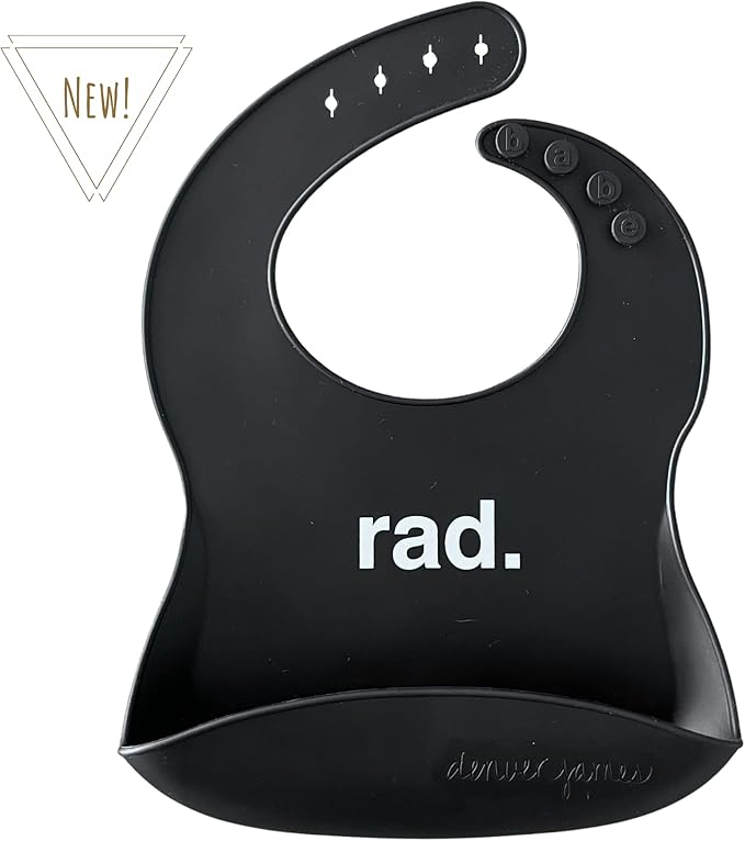 Denver James Silicone Feeding Bibs | Dishwasher Safe. Waterproof. Adjustable.