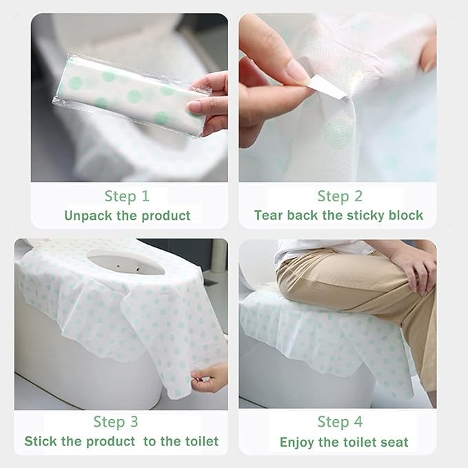 Toilet Seat Covers Disposable 20 Pack Disposable Toilet Seat Covers Waterproof, Ideal for Kids Toddlers and Adults,Individually Wrapped for Travel and Public Restrooms