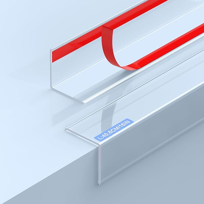 2PCS Clear Self-Adhesive Night Stand Corner Protectors,Corner Guards & Edge Protector for Wall Door Frame Cabinet Baseboard & Door, Table, Stair (16" X 1.18")