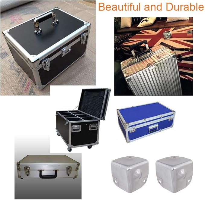 8Pcs Galvanized Tool Box Corner Protectors Aluminum Box Angle Guard Metal Wrap Angle