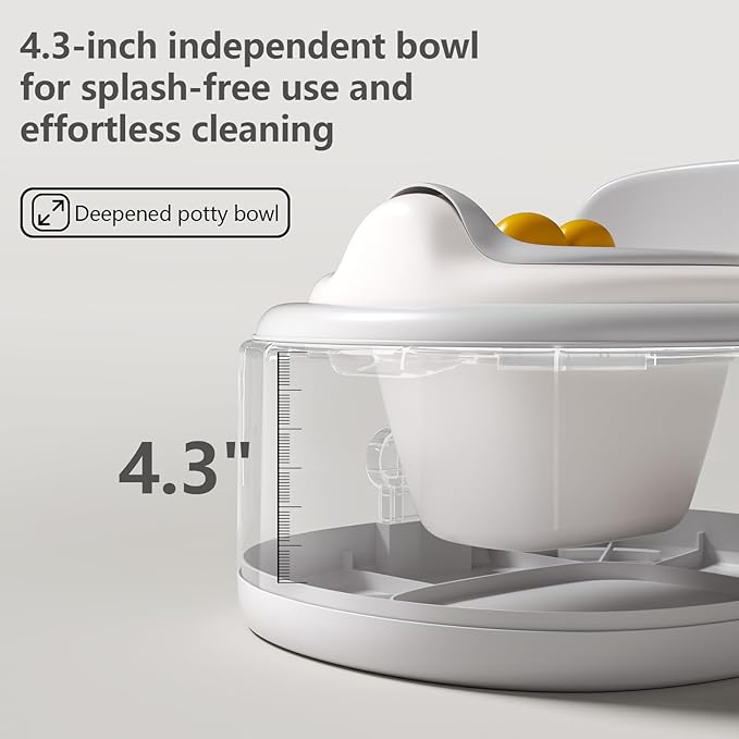 Toddler Potty Toilet for Baby 3-in-1 Training Seat, Potty Chair for kids Portable Removable Seat with Sturdy Step Stool, Splash Guard & Comfortable Backrest, Bowl Easy to Clean