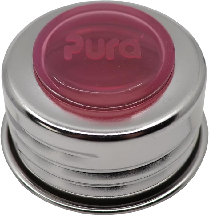 Pura Stainless Universal Lid - Plastic Free, BPA Free, Reusable Eco-Friendly & Compatible w/All Pura Bottles (Rose)