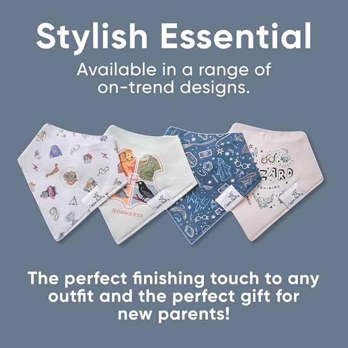 Copper Pearl Baby Bandana Bibs, 4 Pack