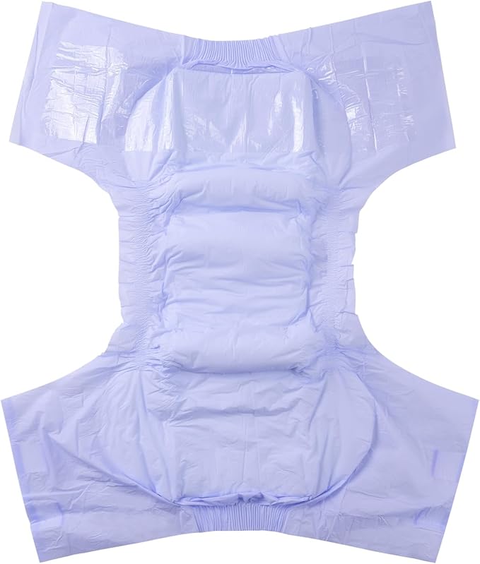 CutiePlusU Adult Diapers Heavy Absorption Dry Surface Disposable All Night-Purple 2 Pieces (Medium 28"-38")