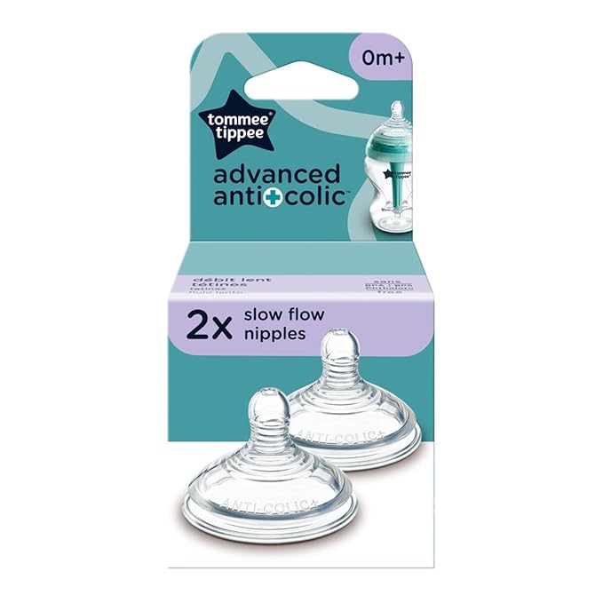 Advanced Anti-Colic Nipples, Slow Flow - 2 Count (Pack of 2)
