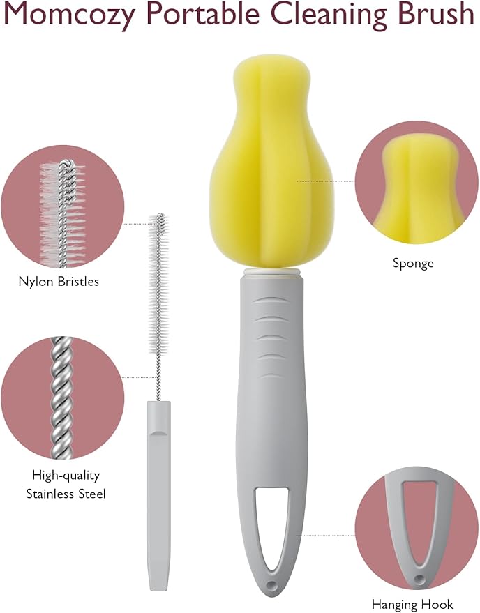 Momcozy M5 Cleaning Brush & Accessories Kit, Replacement Parts for Momcozy Breast Pump, 1 Pack
