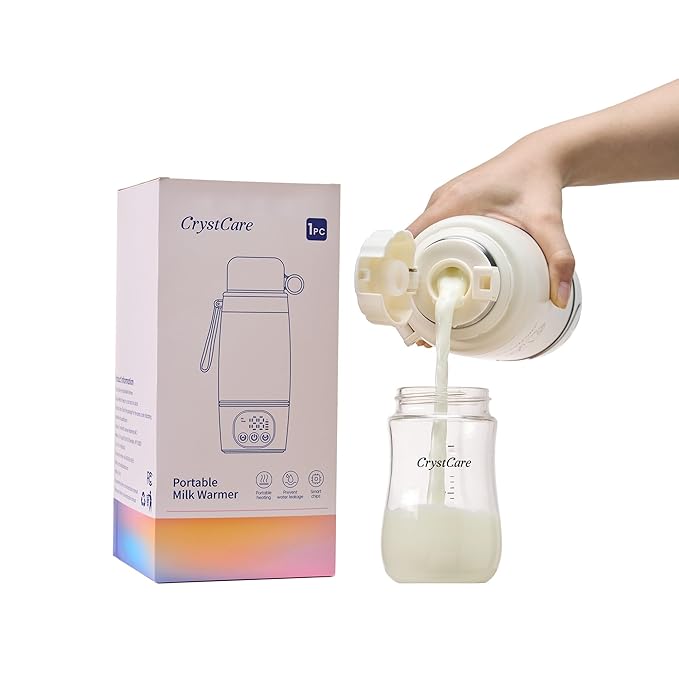 Portable Bottle Warmer for Travel - Fast Heating Breast Milk & Formula Warmer with 16,000mAh Battery, 17oz Milk Warmer for Baby on The Go,Baby Bottle Warmer for Car, Airplane(Clouds)