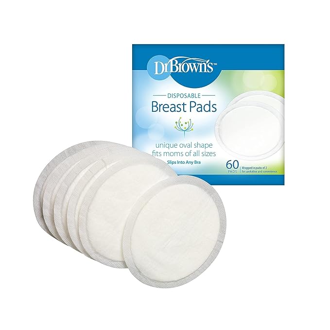 Dr. Brown’s Lanolin + Nipple Balm with Disposable One-Use Absorbent Breast Pads for Breastfeeding and Leaking - 180pk