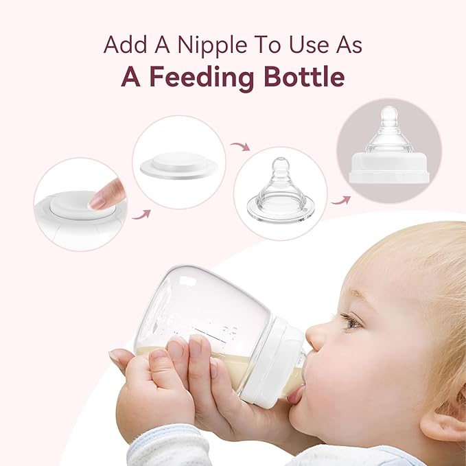 Replacement Pump Bottles for Spectra/Motif Luna/Most Wide-Mouth Flanges, S1 S2 Milk Storage Bottle for Pumping, 6oz/180ml