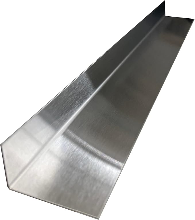 Brushed 304 Stainless Steel Universal Gap Filler Finishing Angle Trim Kit Elements (Inner Finish, 1" x 1.75" x 36")