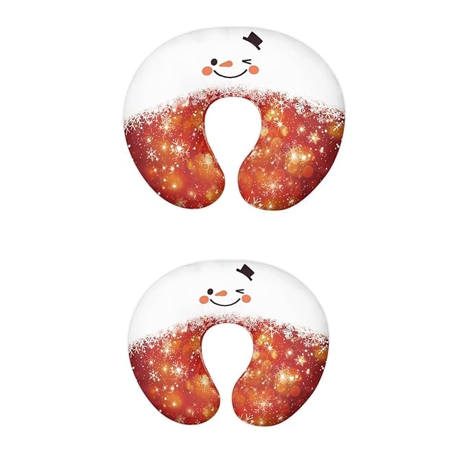 Shiny Snowflake Snowman Breastfeeding Pillow Cover Breastfeeding Nursing Pillow Slipcovers Super Soft Easy to Use and Dustptoof Christmas Decor