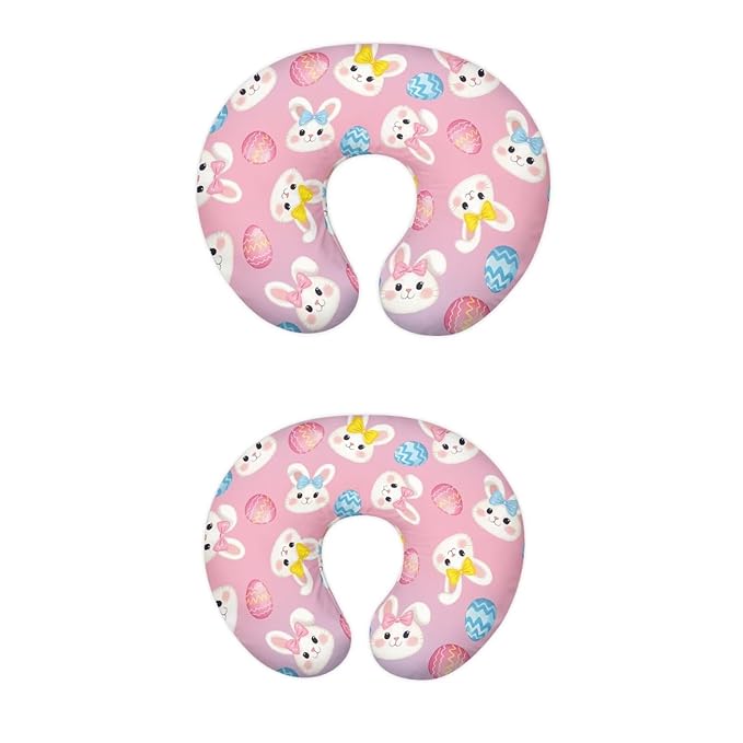 Colorful Rabbit Egg Easter Nursing Pillowcase Stretchy Removable Nursing Covers for Breastfeeding Pillows Ultra Soft Newborn Feeding Pillow Cover Easy to Use and Dustptoof