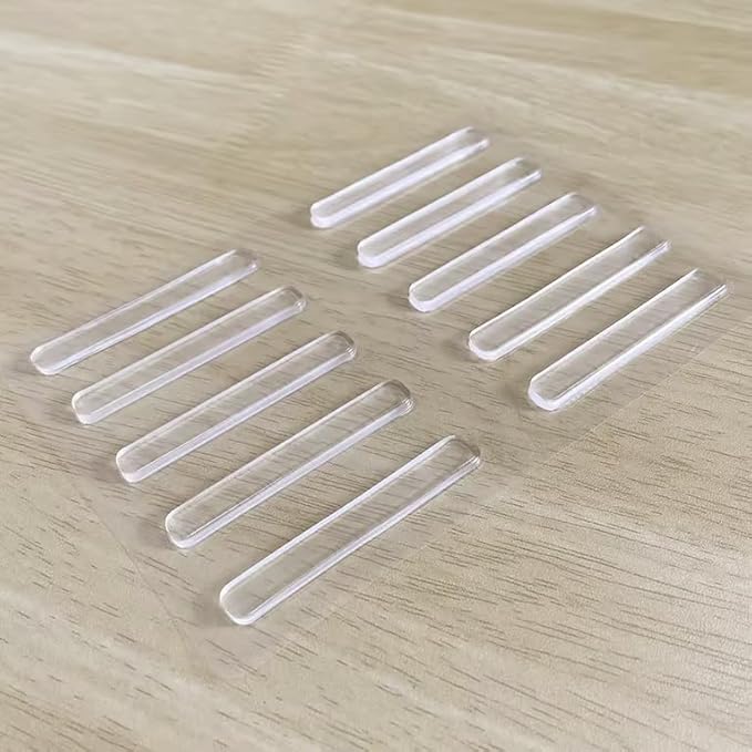 Home Life | Adhesive Strips | Cabinet Bumper | Silicone Anti-Collision Strips for Furniture Protection | Door Bumpers | Furniture Bumpers | Wall Protection | Sound Dampening | Transparent | Set of 10